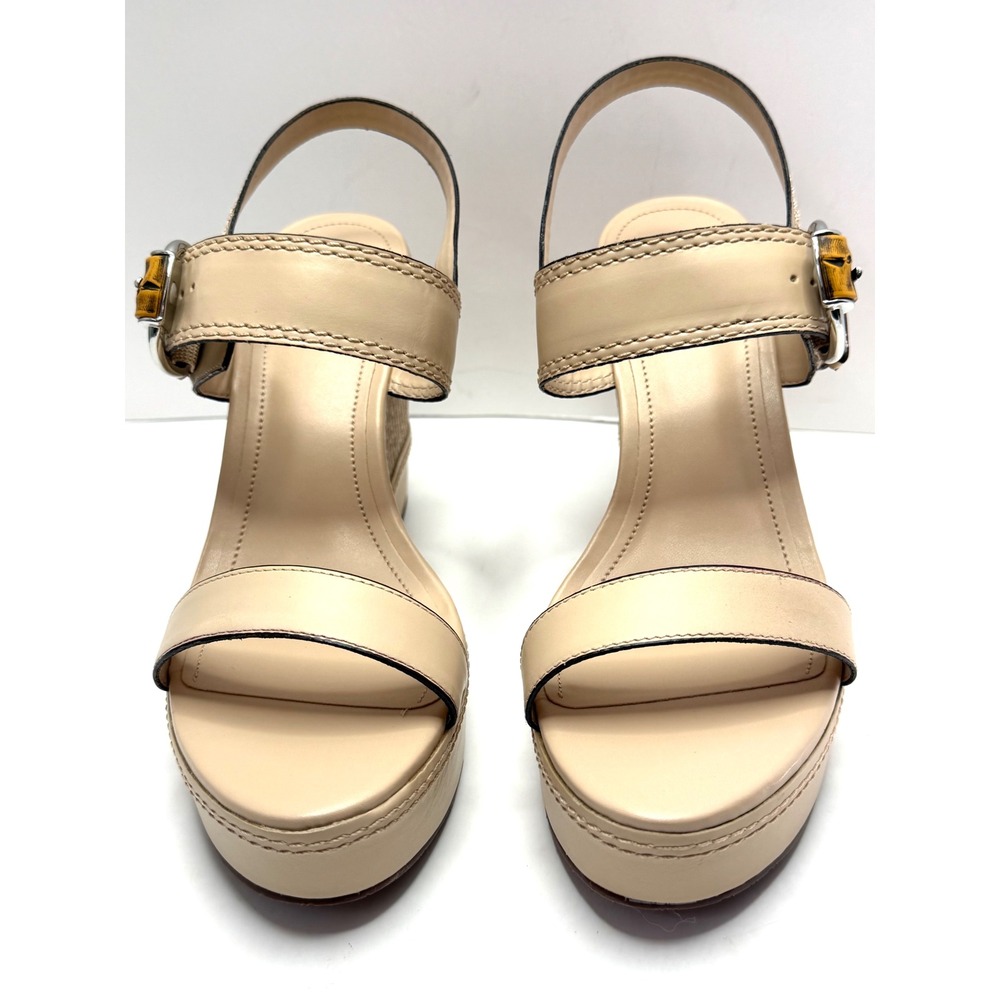 Arezzo Women's Sage Platform Wedge Sandals Beige Milk Size 9.5B NWT/BOX